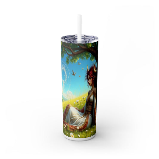 Zodiac Taurus Tumbler with Straw, 20oz