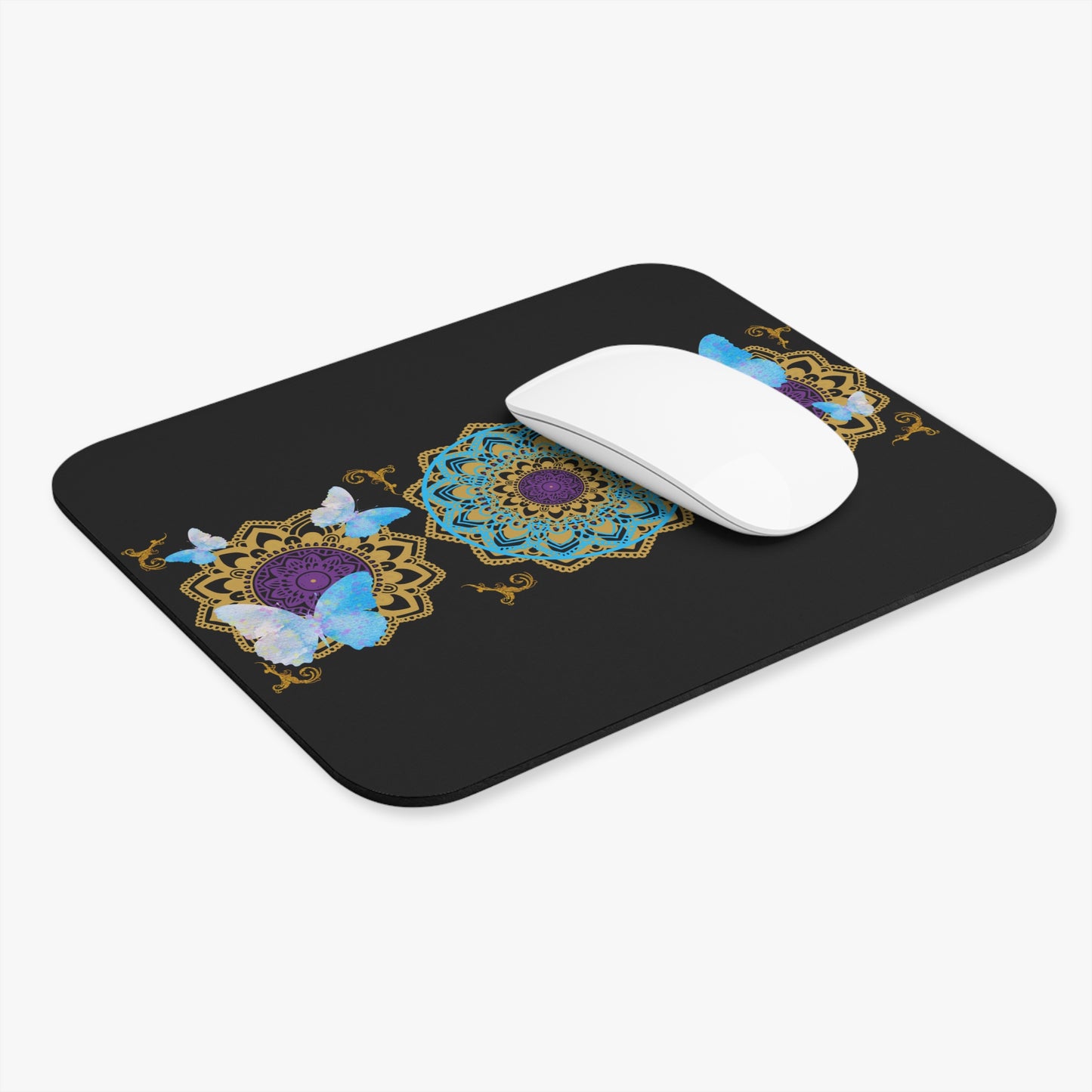 Bohemian Butterfly Mouse Pad | Cute Desk Accessory for Gamers, Students, Home Office Decor, Unique Gift for Butterfly Lovers