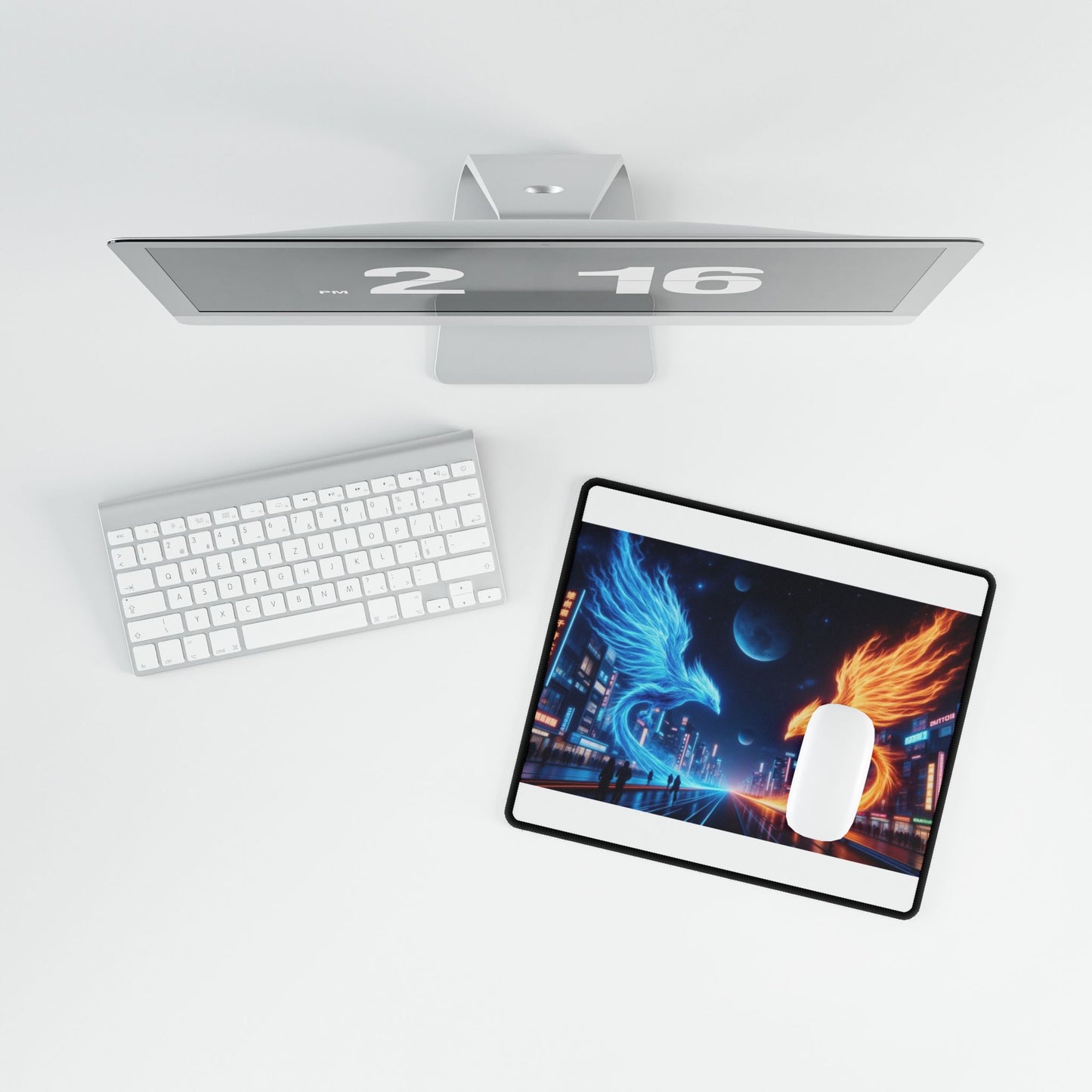 Vibrant Phoenix Desk Mat - Gaming, Office, Home Decor, Unique Gift, Desk Accessories, Art Desk Pad