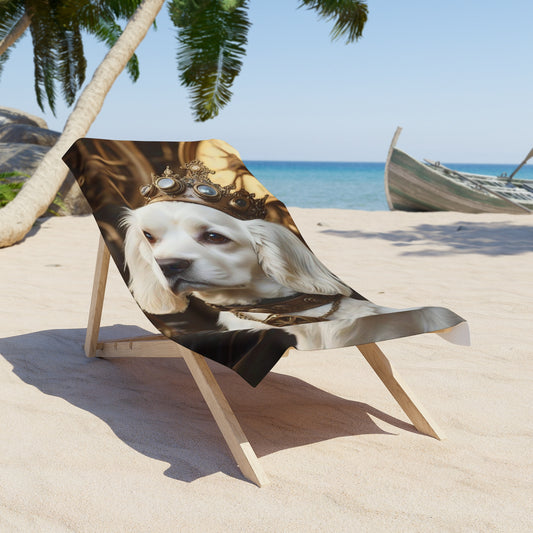 Royal Steampunk Dog, Majestic Pup Beach Towel, Cute Dog Towel, Fun Summer Beach Blanket, Dog Lover Gift, Pet-themed Pool Towel