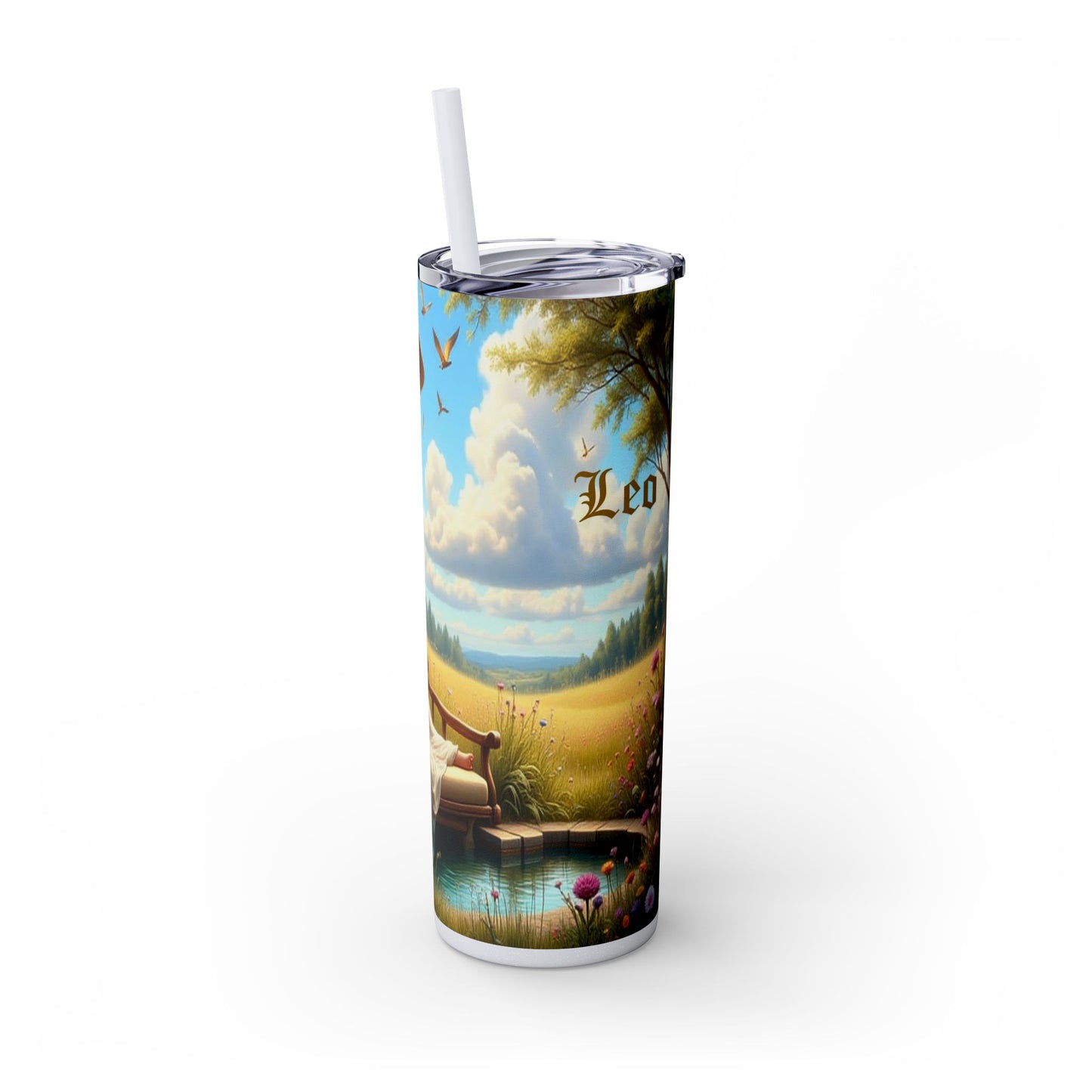 Zodiac Leo Tumbler with Straw, 20oz
