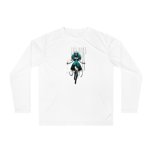 Vibrant Graphic Performance Long Sleeve Shirt - Demon Girl, Casual Wear, Gift, Birthday, Fitness Enthusiasts, Unique Design