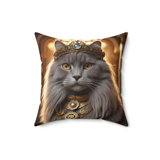 Ishtar Regal Cat Pillow | Cat Decor, Home Accents, Pet Lover Gift, Cat Themed Home, Animal Lover Pillows, Steampunk