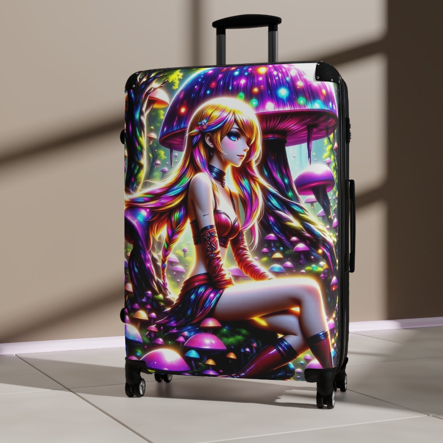 Sexy Anime Alice in Wonderland, Fantasy Luggage, Stylish Travel Suitcase, Adventure Bag, Novelty Carry-On, Perfect for Travelers, Gift for Travelers