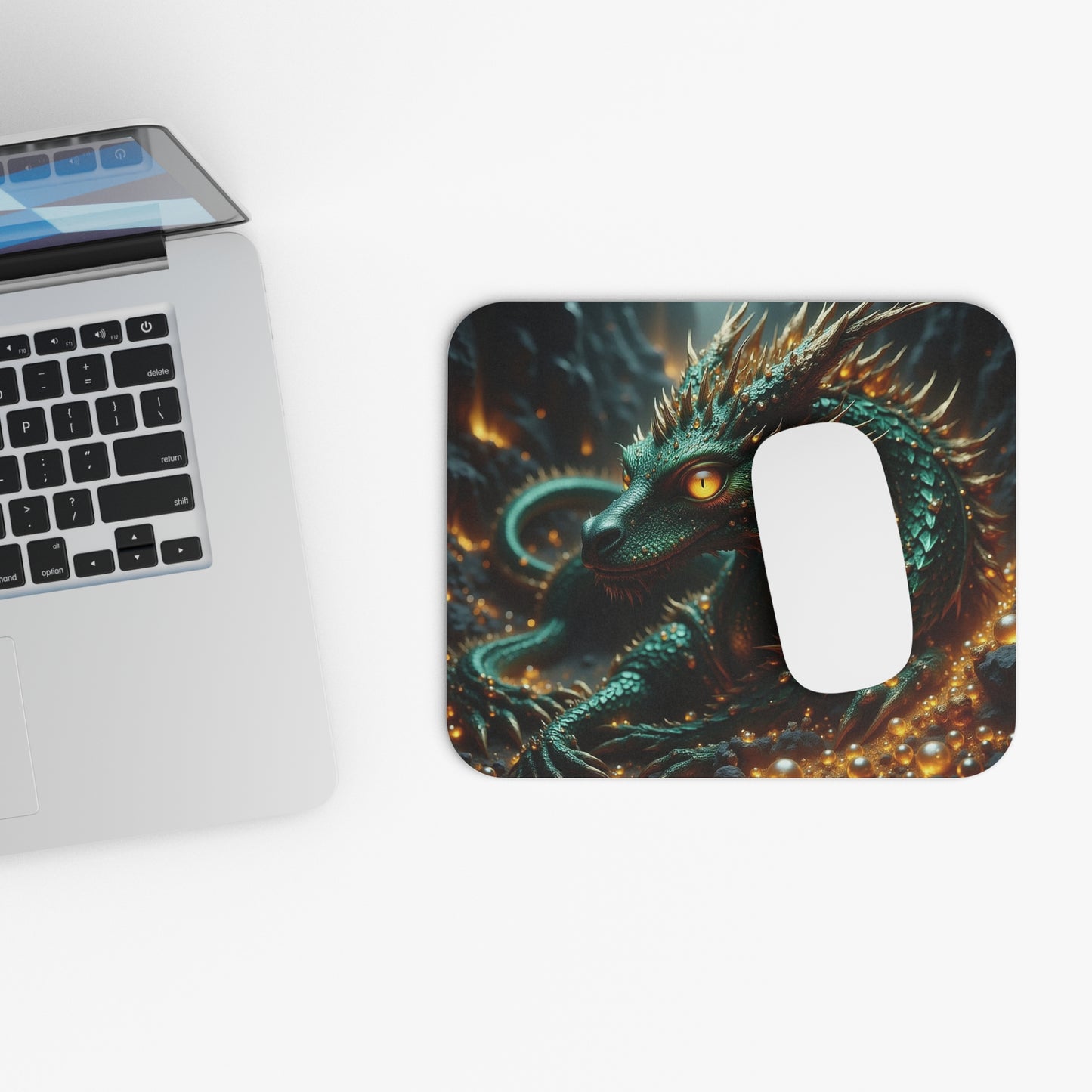 Dragon-Inspired Mouse Pad, Fantasy Desk Accessory, Gamer Gift, Office Decor, Unique Gift for Dragon Lovers