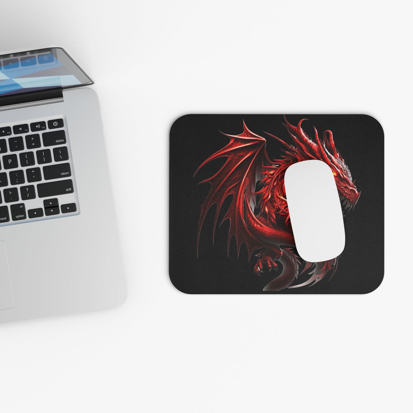 Fierce Dragon Mouse Pad - Fantasy Gaming Accessory, Office Decor, Gift for Gamers, Unique Computer Accessories, Dungeons & Dragons