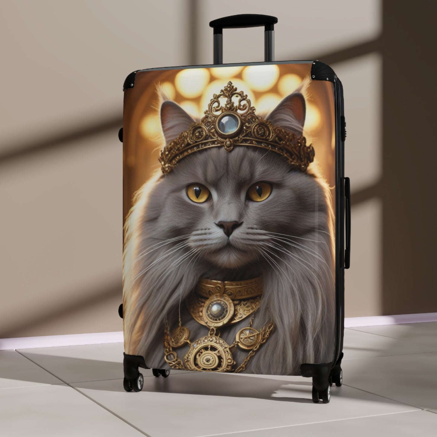 Ishtar Majestic Cat Suitcase - Travel Luggage, Pet Lover Gift, Stylish Carry-On, Unique Cat Design, Fun Travel Accessory