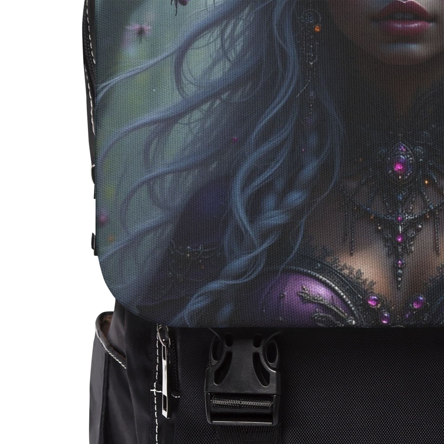 Enchanted Elf, Fantasy Art Unisex Casual Shoulder Backpack, Stylish Everyday Bag, Great for School, Travel, Gift for Adventurers, Gothic Vibe