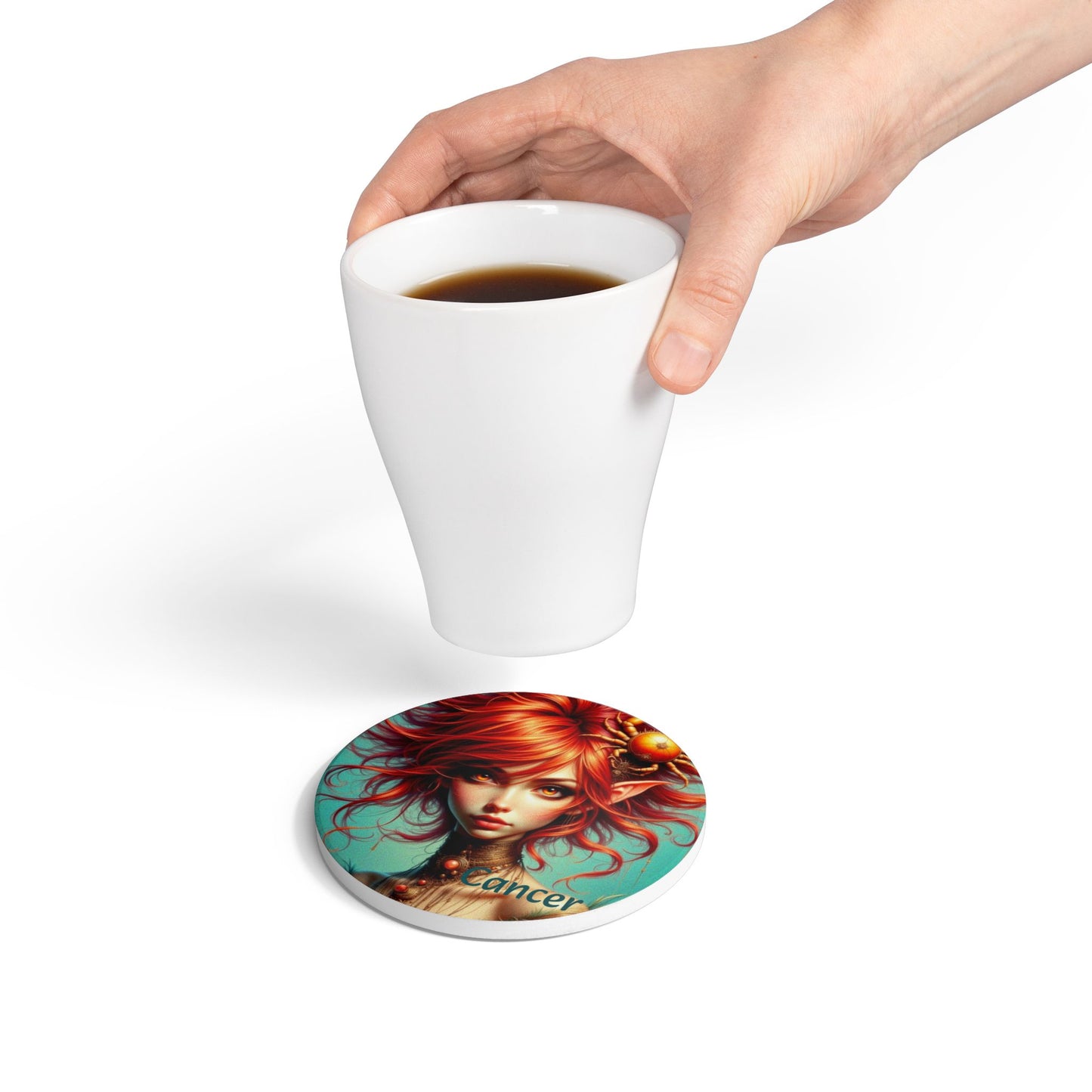 Ceramic Coaster, Zodiac Cancer, Astrology Signs, Unique Designs, Gift Ideas
