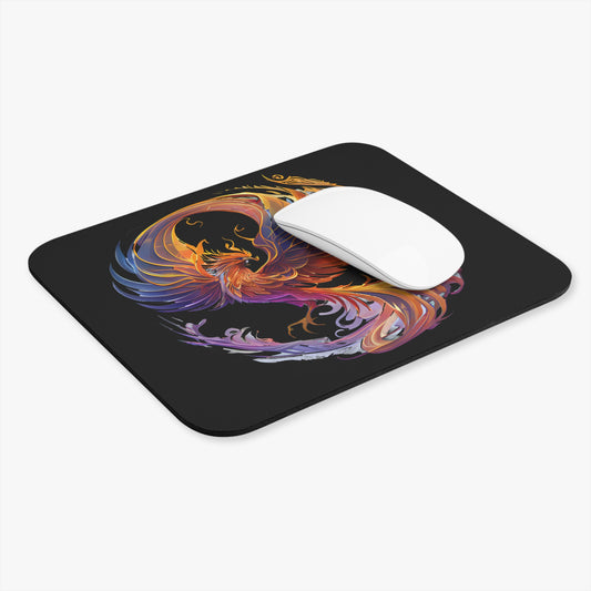 Vibrant Phoenix Mouse Pad, Colorful Gaming Mousepad, Office Desk Decor, Unique Gift for Gamers, Fantasy Art Desk Accessory