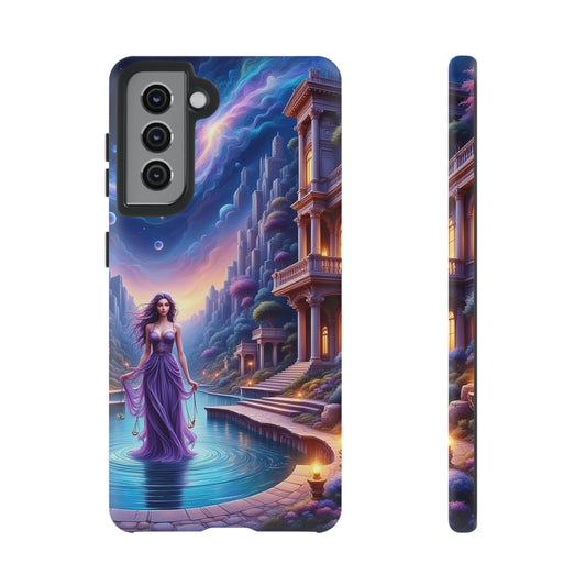 Celestial Fantasy Phone Case, Tough Case for Dreamers, Galaxy Design, Gift for Her, Magical Phone Accessory