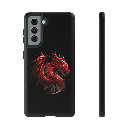 Red Dragon Phone Case, Fantasy Case, Tough Phone Cover, Gift for Gamers, Dragon Lover, Unique Mobile Accessory