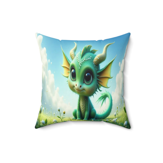 Adorable Dragon Decorative Pillow, Kids Room Decor, Fantasy Home Accent, Gift for Dragon Lovers, Cute Throw Cushion