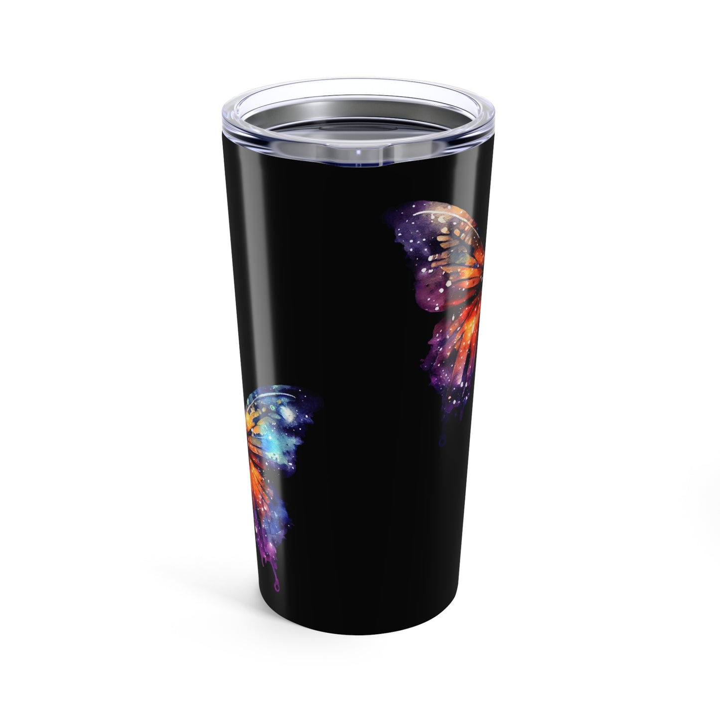 Colorful Galactic Butterfly 20oz Tumbler - Cosmic Insulated Drinkware, Travel Cup, Gift for Nature Lovers, Unique Coffee Mug