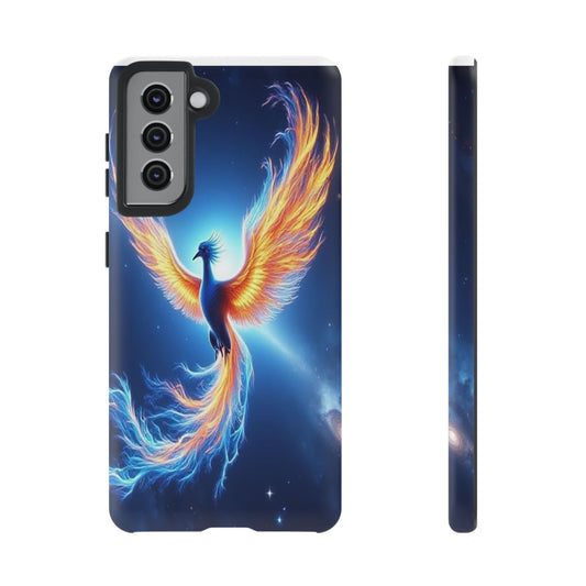 Phoenix Tough Case, Blue Bird Phone Case, Fantasy Designs, Space theme