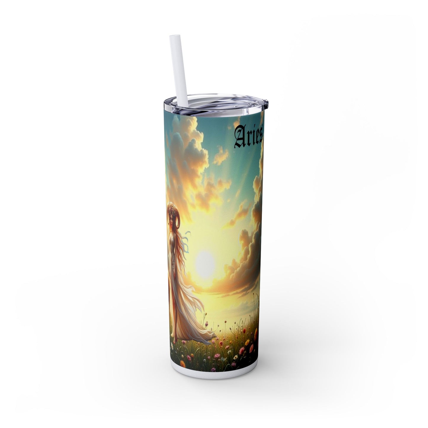 Zodiac Aries Tumbler with Straw, 20oz