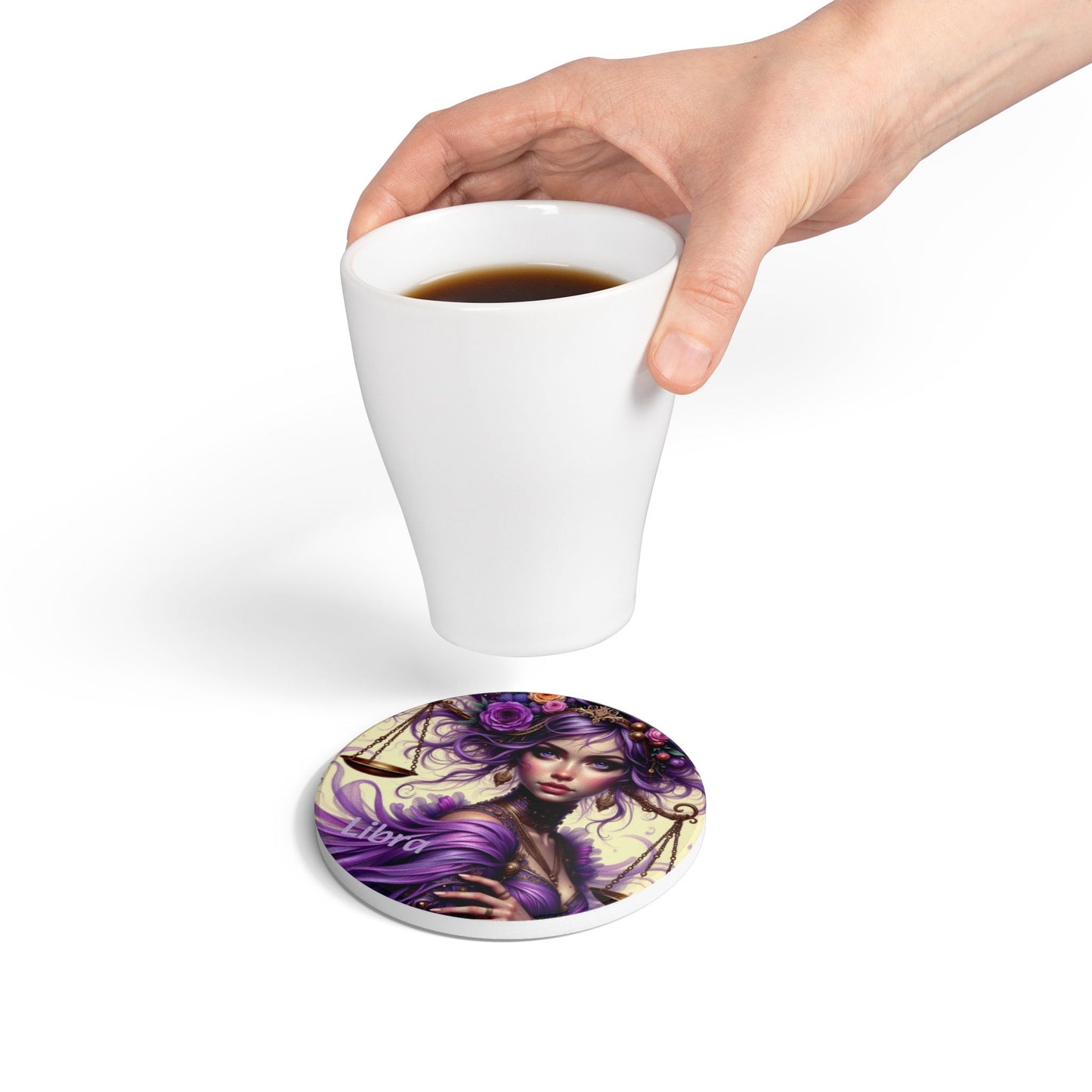 Ceramic Coaster, Zodiac Libra, Astrology, Signs, Unique Designs