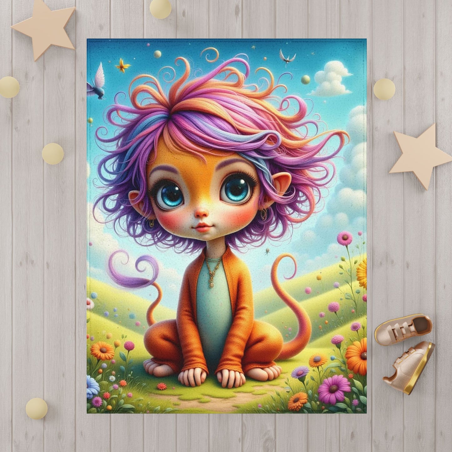 Whimsical Lion Toddler Blanket | Soft Kids' Throw for Nurseries, Playrooms, Unique Baby Gift, Cozy Bedtime, Baby Dragon