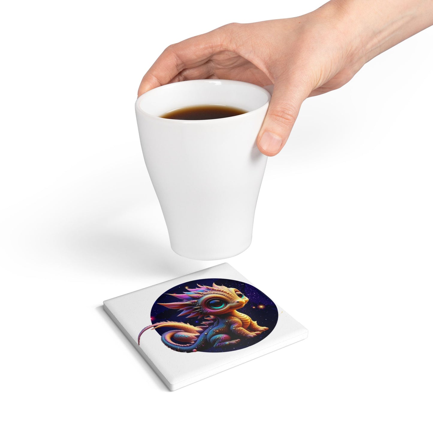 Ceramic Coaster, Baby Dragon Cosmo