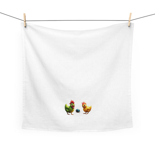 Clover & Flora; Colorful Bird Tea Towel, Home Decor, Kitchen Accessory, Gift for Bird Lovers, Quirky Kitchen Towel, Nature Inspired Gift