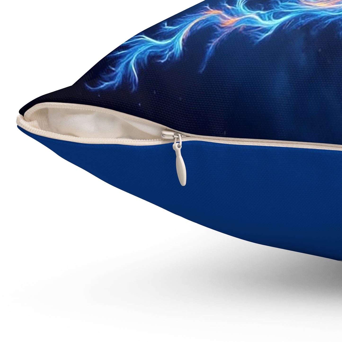 Phoenix Fire Spun Polyester Pillow, Boho Home Decor, Fantasy Gift, Artistic Cushion, Flame Inspired Decorative Pillow