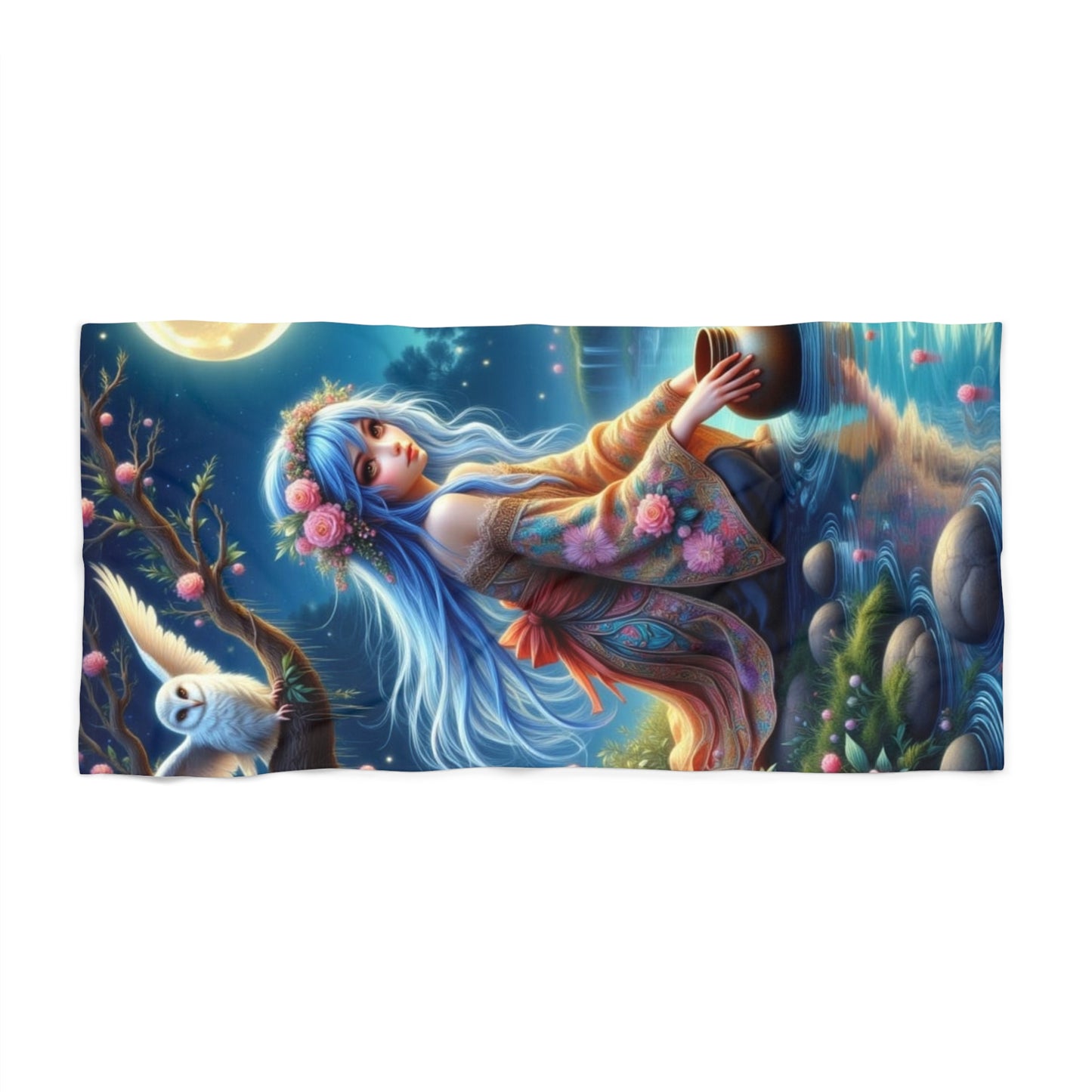 Virgo Fantasy Beach Towel | Celestial Bathing Accessory | Zodiac Towel for Astrology Lovers | Vibrant Pool Day Essential | Unique Gift