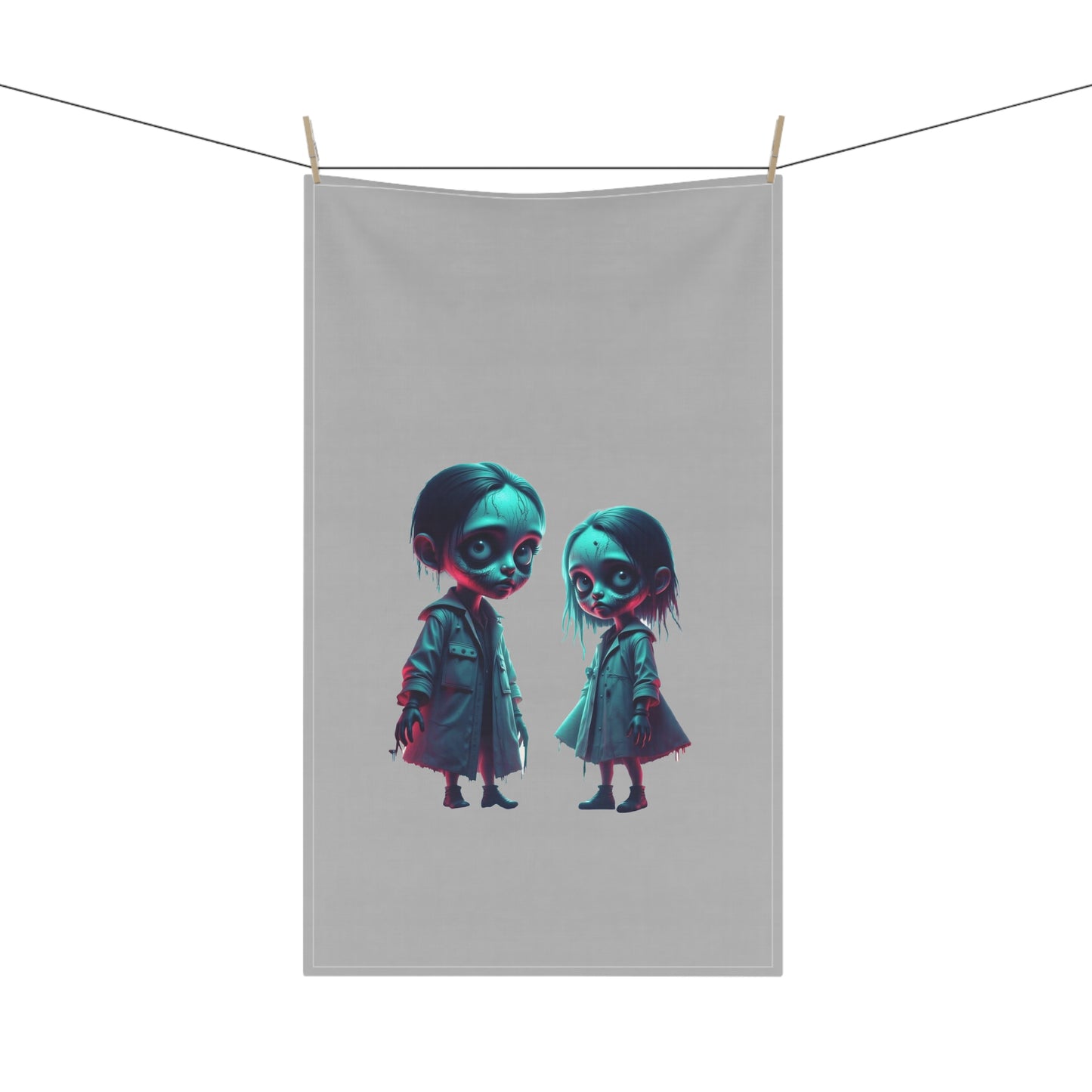 Tiny Terrors Annabelle & Annalise, Tea Towels (cotton, poly), Zombie Kids