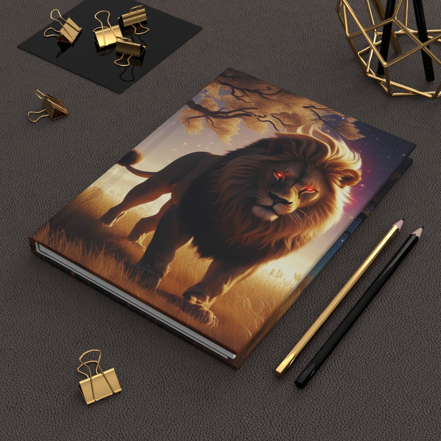Majestic Lion Hardcover Journal, Artistic Notebook, Gift for Writers, Nature Lover Diary, Spiritual Journal, Lion Journal