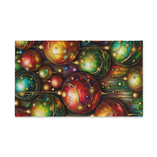 Colorful Holiday Hand Towel - Festive Kitchen Decor, Gift for Home, Christmas Celebration, Vibrant Dish Towel, Cheerful Holiday Decor