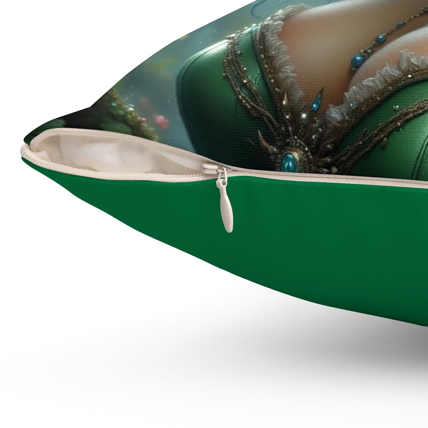 Whimsical Fantasy Pillow, Cozy Home Decor, Elf Artwork Cushion, Gift for Nature Lovers, Boho Pillow Cover, Festival Decor