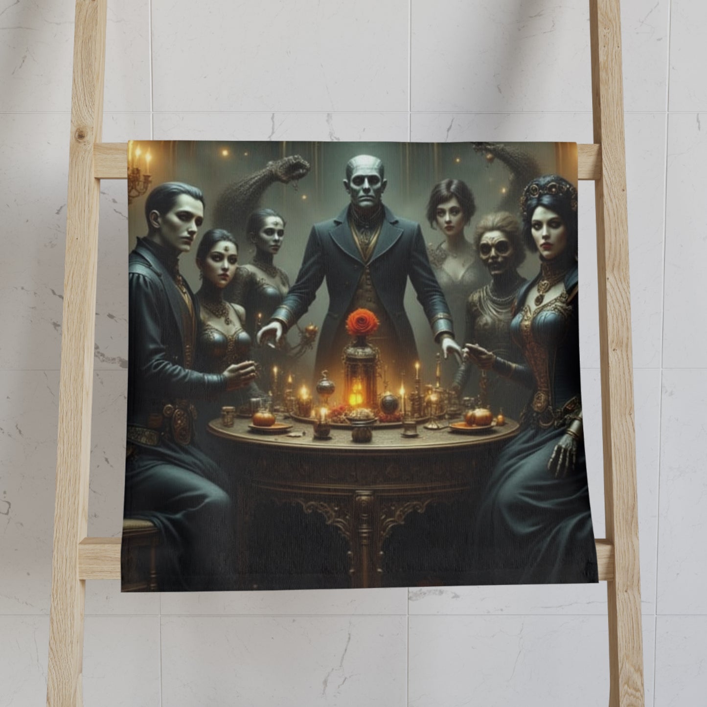 Halloween Hand Towel, Spooky Kitchen Decor, Gothic Bathroom Towel, Witchy Home Accents, Halloween Party Accessory