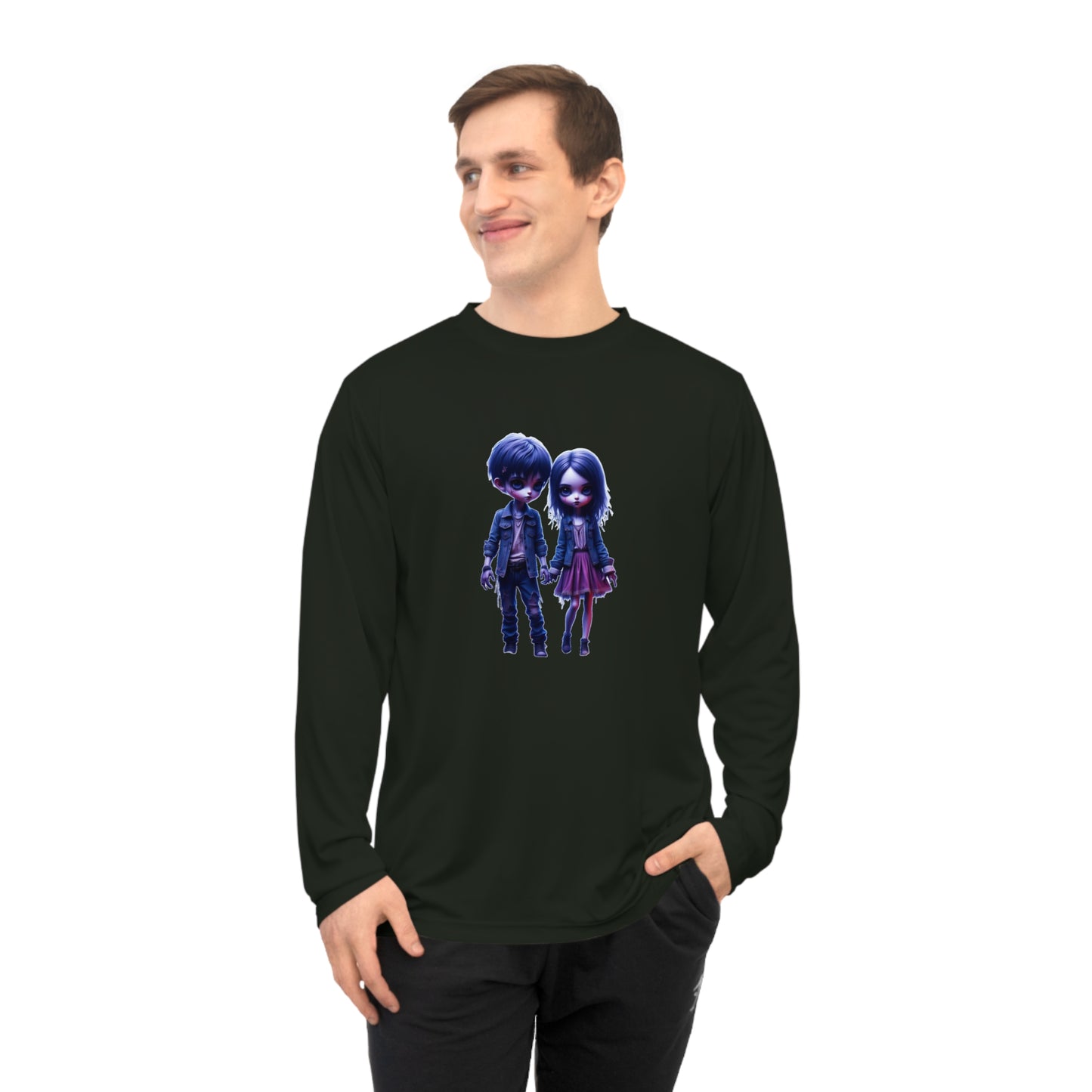 Chic Unisex Long Sleeve Performance Shirt with Unique Design, Ideal for Activewear, Casual Outings, Gifts, Halloween, and Everyday Wear