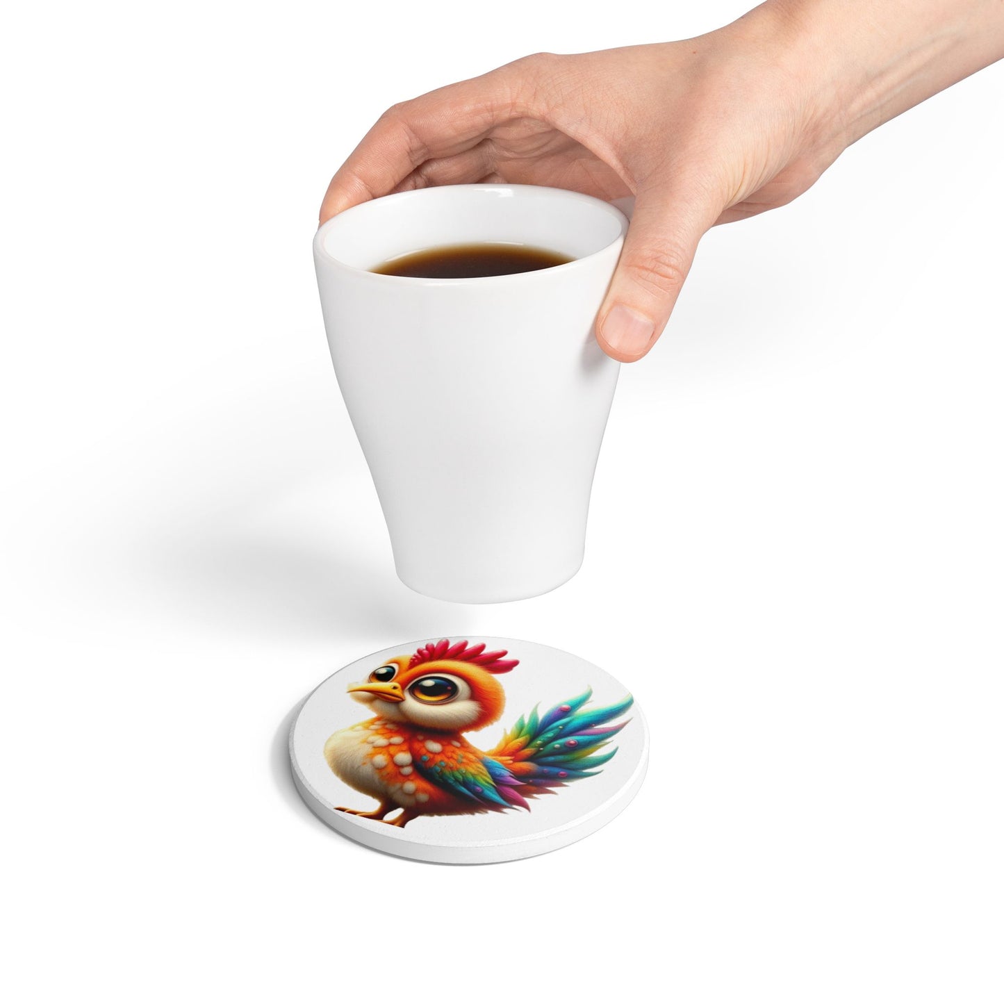 Ceramic Coaster, Chicken Juniper, Unique Coaster Designs, Cool Gifts