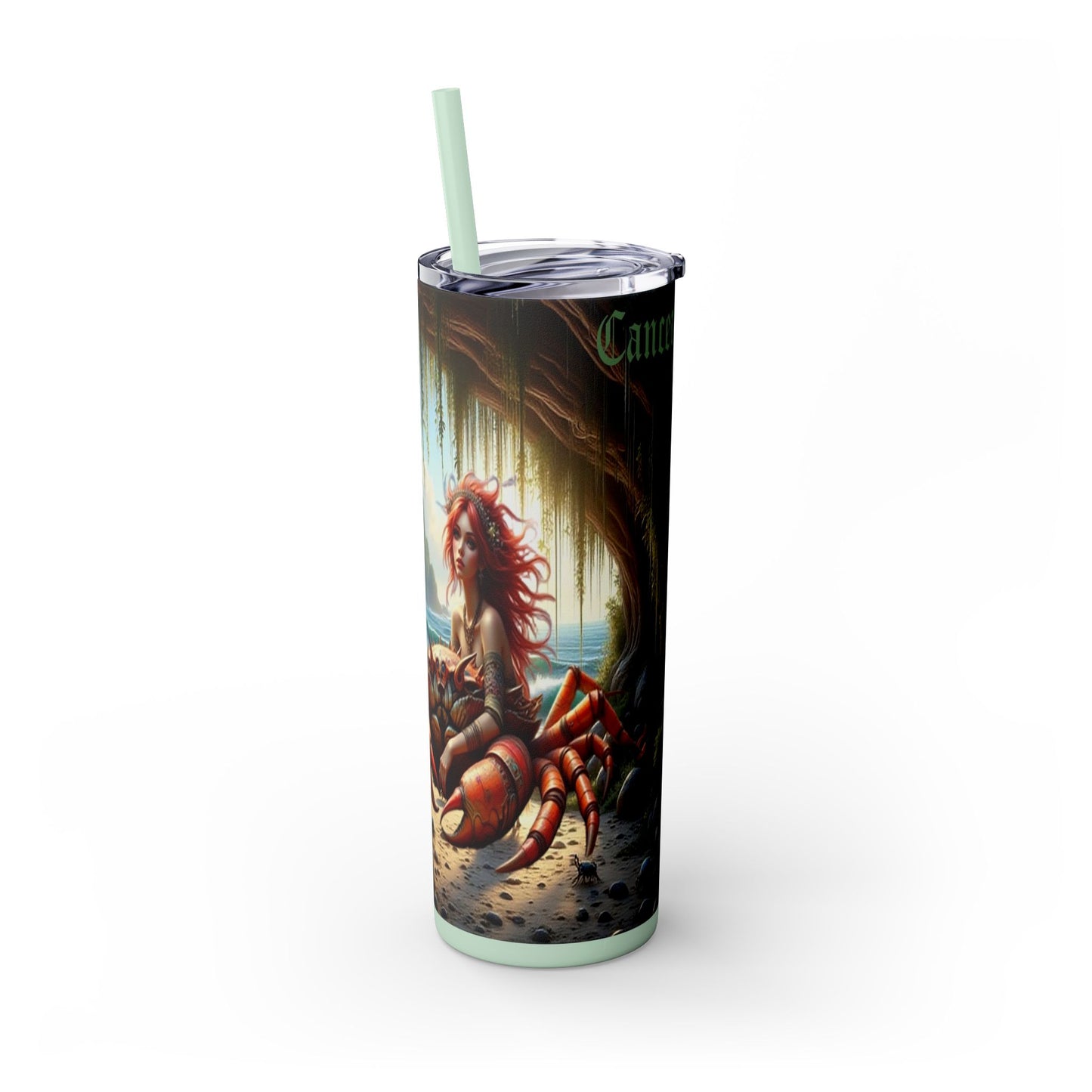 Zodiac Cancer Tumbler with Straw, 20oz