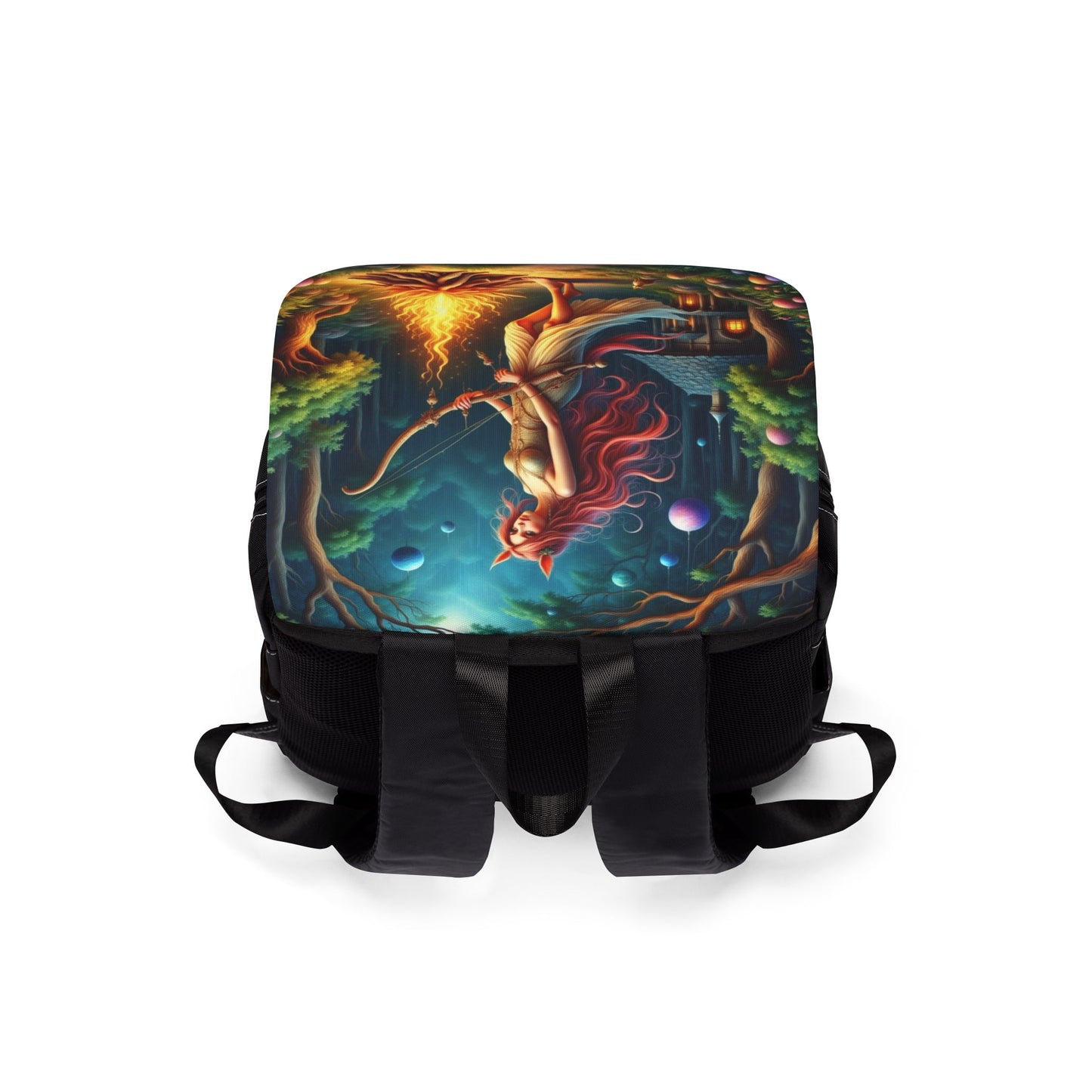 Enchanting Forest Dreamer Backpack, Unisex Casual Shoulder Bag, Unique Art Backpack, Perfect Gift for Nature Lovers, Hiking & Camping