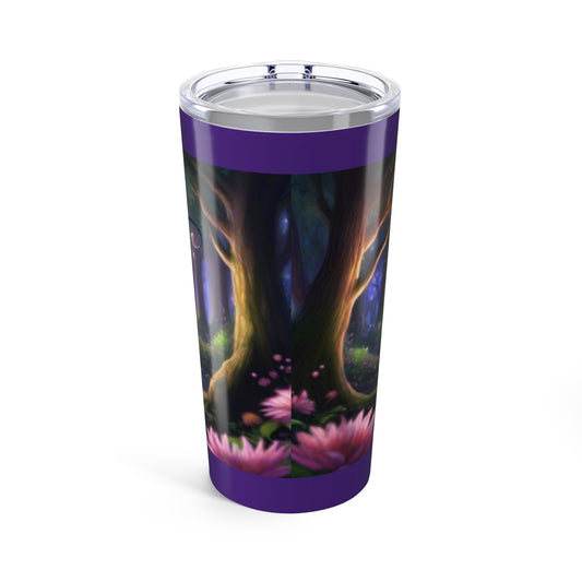 Fantasy-Themed Tumbler, Dragon Cup, Magical Artwork Drinkware, Enchanted Forest Travel Mug, Cute Creature Tumbler