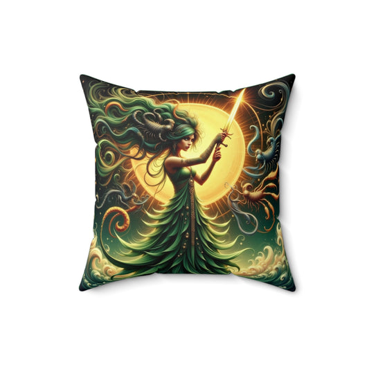 Zodiac Scorpio, Enchanting Goddess Pillow, Boho Decor, Fantasy Art Cushion, Eclectic Home Accent, Gift for Her, Cozy Living Room