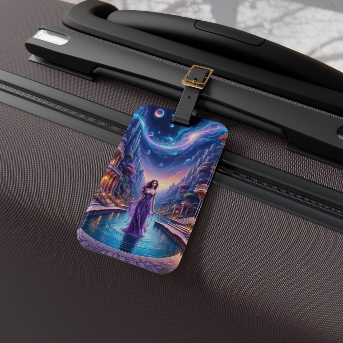 Dreamy Fantasy Luggage Tag - Personalized Travel Accessories, Baggage Identifier, Gift for Travelers, Vacation Essentials, Stylish Bag Tag