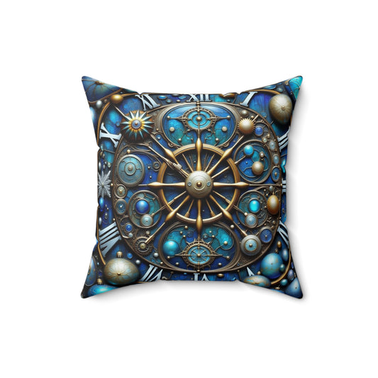 Celestial Themed Square Pillow, Starry Zodiac Decor, Bohemian Home Cushion, Astrology Gift, Cosmic Throw Pillow, Celestial Art