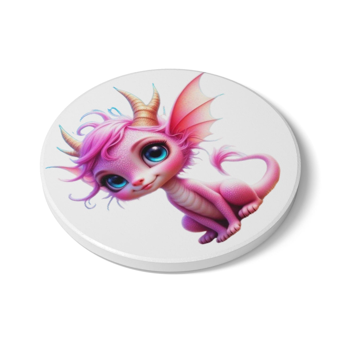 Ceramic Coaster, Baby Dragon Sakura, Unique Gifts, Cool Designs