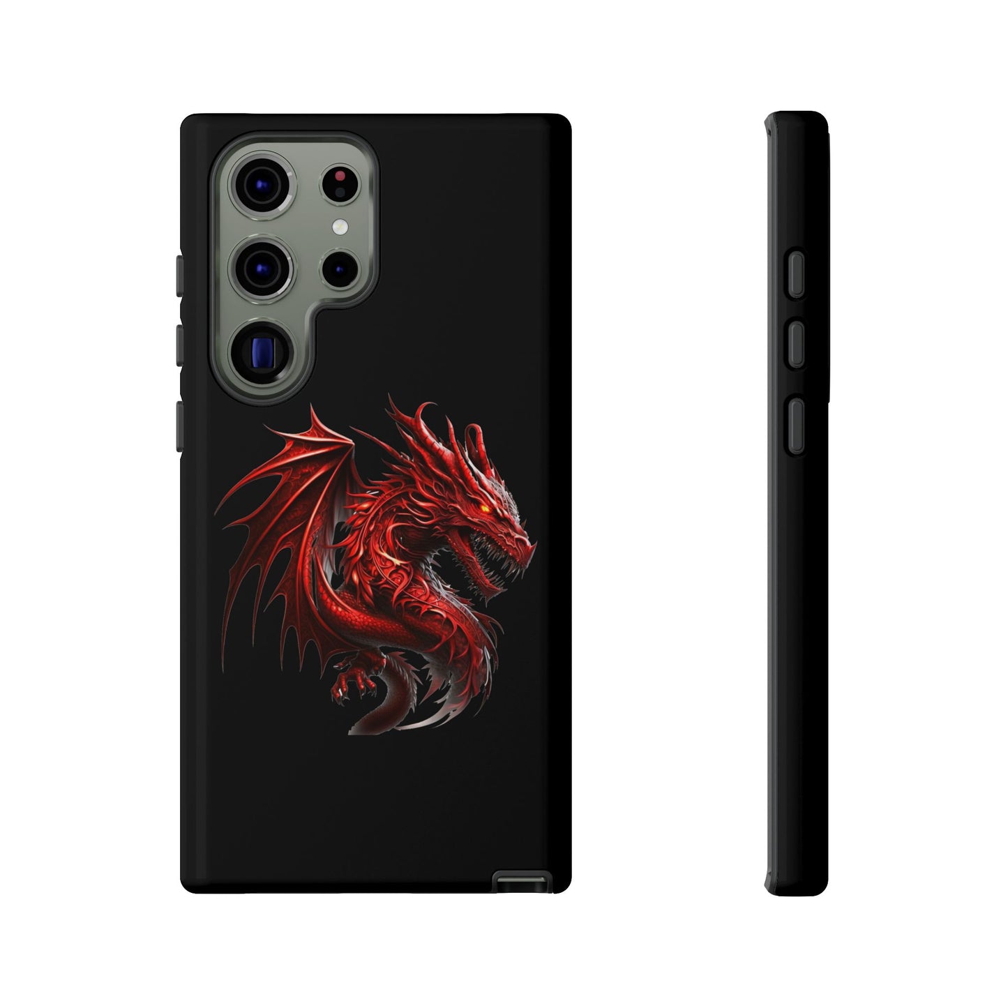 Red Dragon Phone Case, Fantasy Case, Tough Phone Cover, Gift for Gamers, Dragon Lover, Unique Mobile Accessory