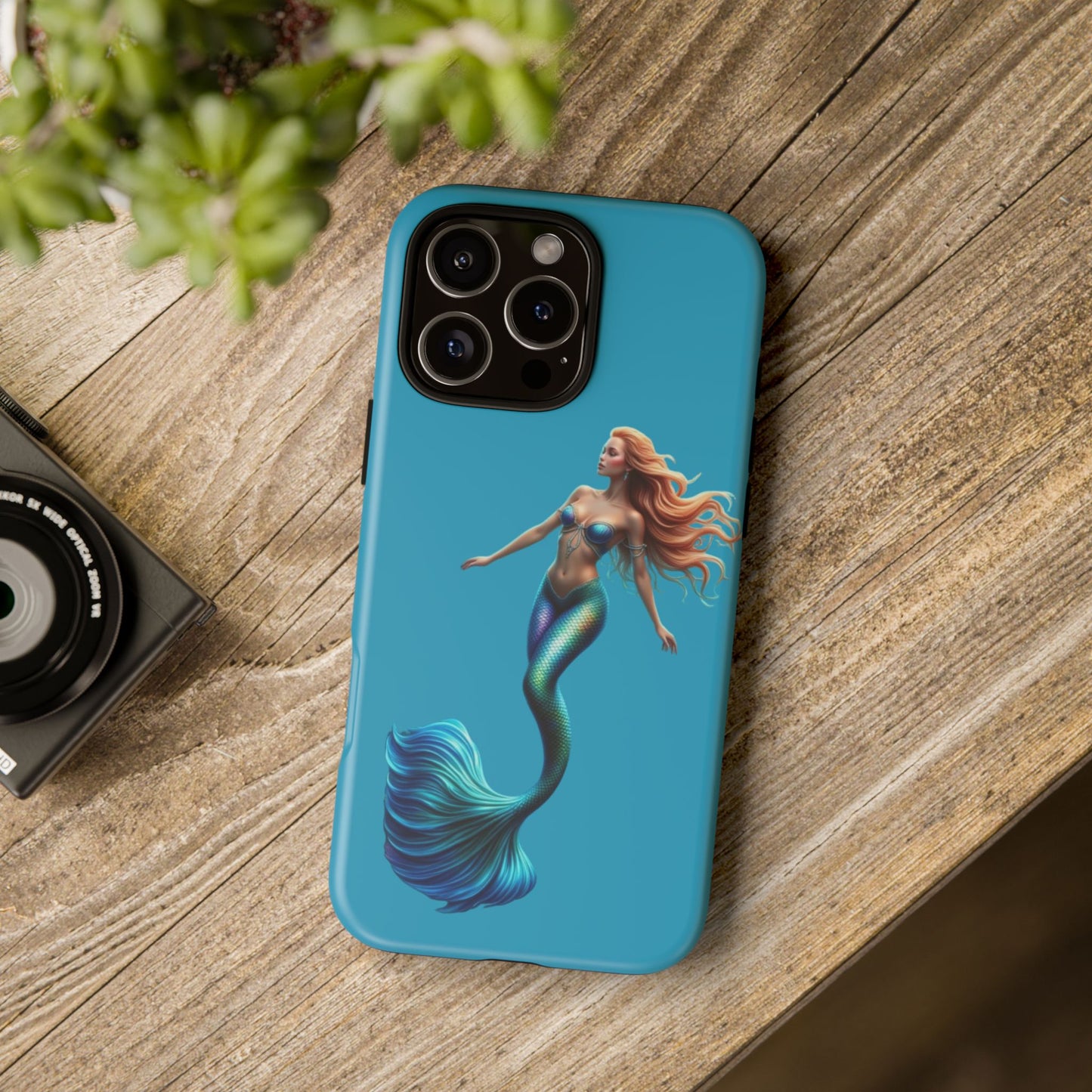 Mermaid Phone Case, Tough Phone Cover, Ocean Lover Gift, Cute Mermaid Accessory, Summer Vibes Case