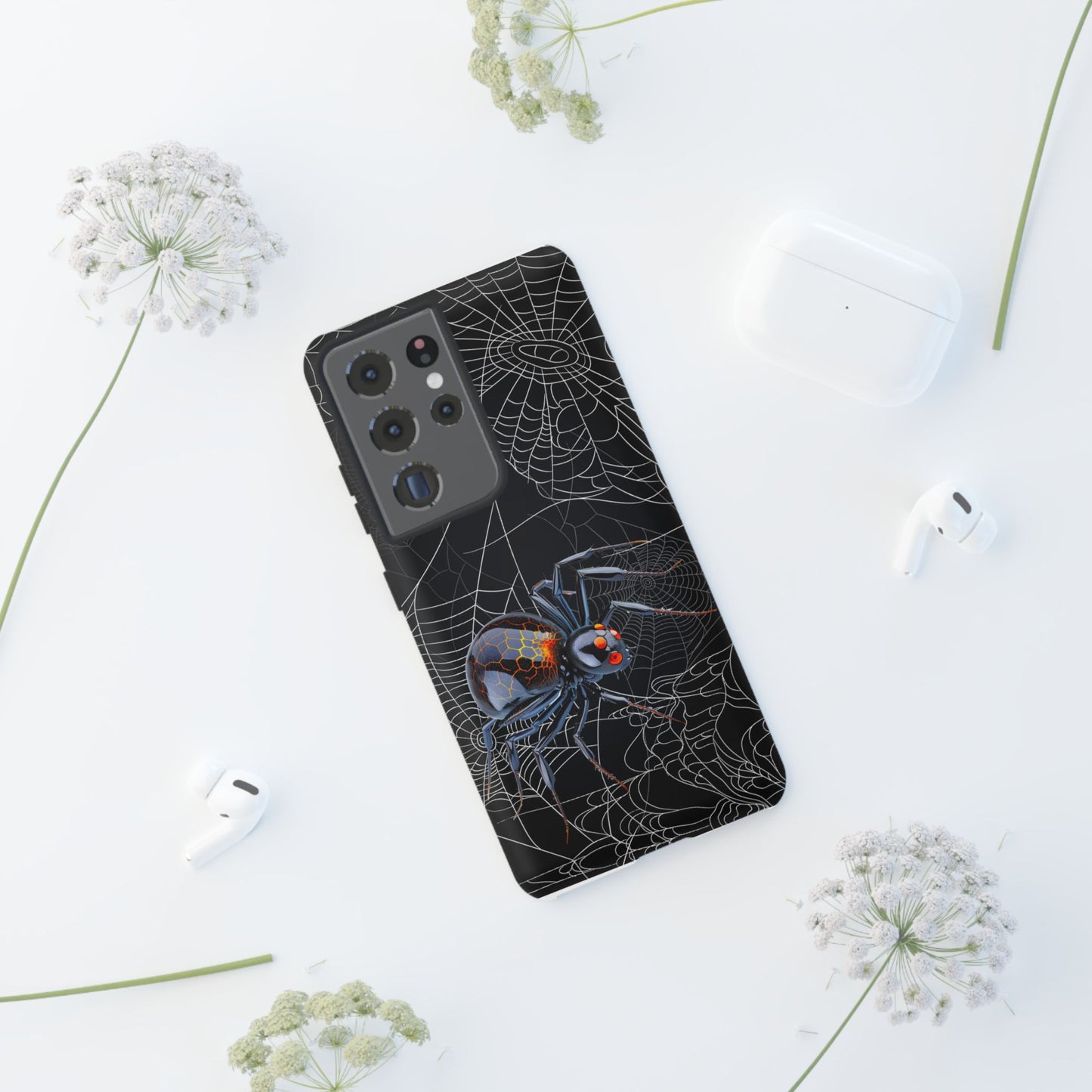 Spider Web Phone Case - Tough Cases for Halloween, Spooky Decor, Gift for Teens, Gothic Style, Unique Customizable Covers