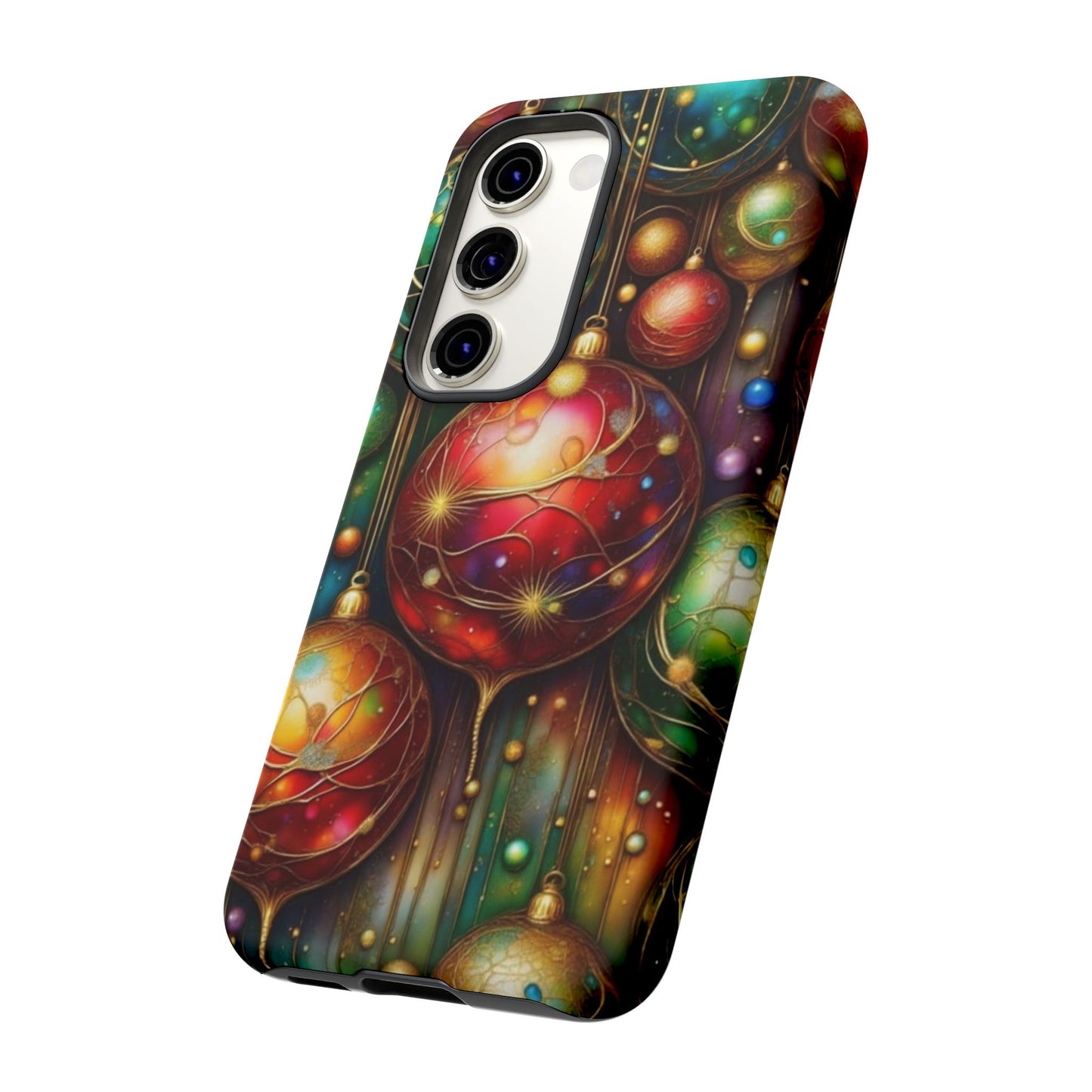 Colorful Holiday Phone Case, Festive Smartphone Cover, Christmas Gift, Artistic Phone Protector, Unique Holiday Accessory