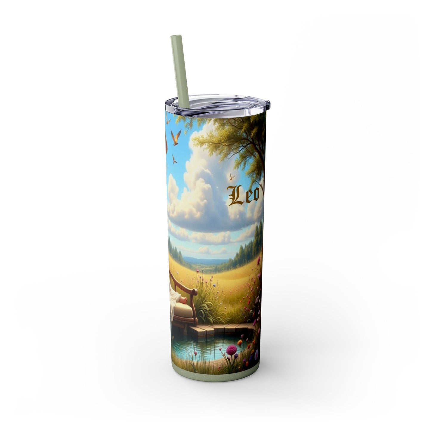 Zodiac Leo Tumbler with Straw, 20oz