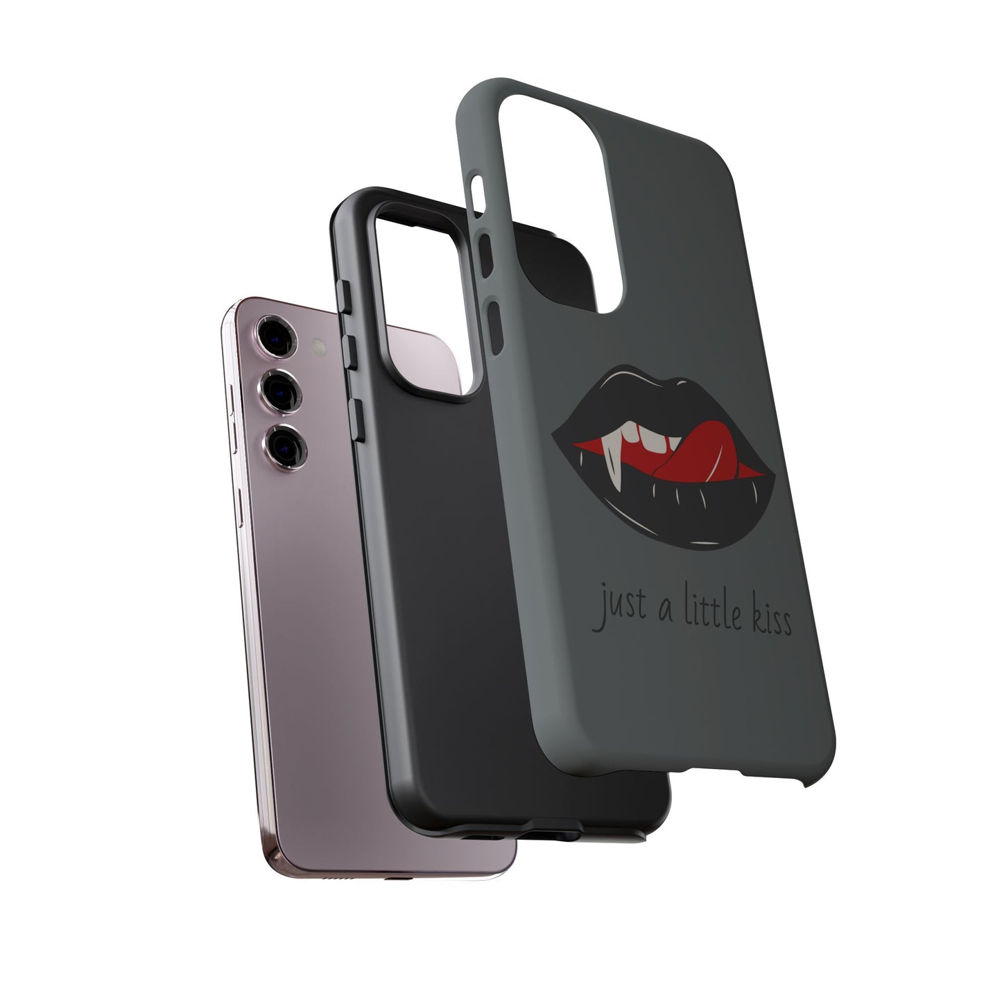 Vampire Lip Phone Case, Edgy Tech Accessories, Halloween Gifts, Goth Aesthetic, Quirky Cell Phone Cover