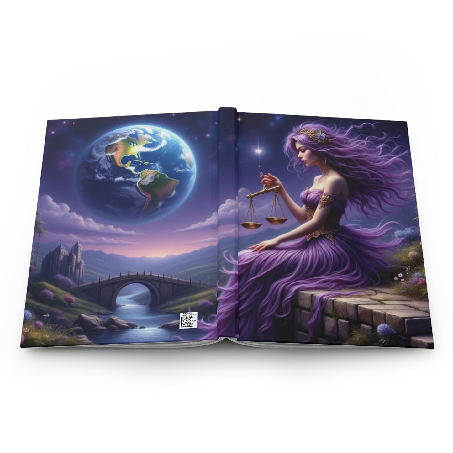 Celestial Dreams Hardcover Journal, Astrology Journal, Fantasy Journal, Cosmic Artwork Notebook, Gift for Dreamers, Perfect for [...]