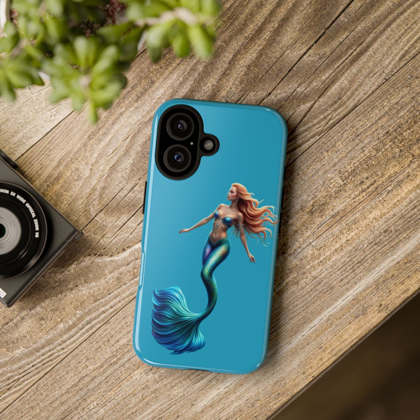 Mermaid Phone Case, Tough Phone Cover, Ocean Lover Gift, Cute Mermaid Accessory, Summer Vibes Case
