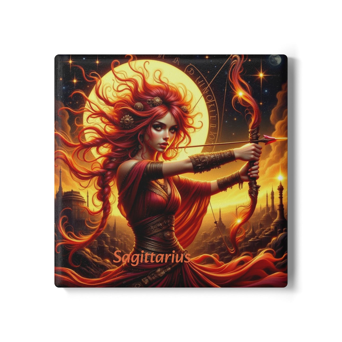 Ceramic Coaster, Zodiac Sagittarius, Astrology Signs