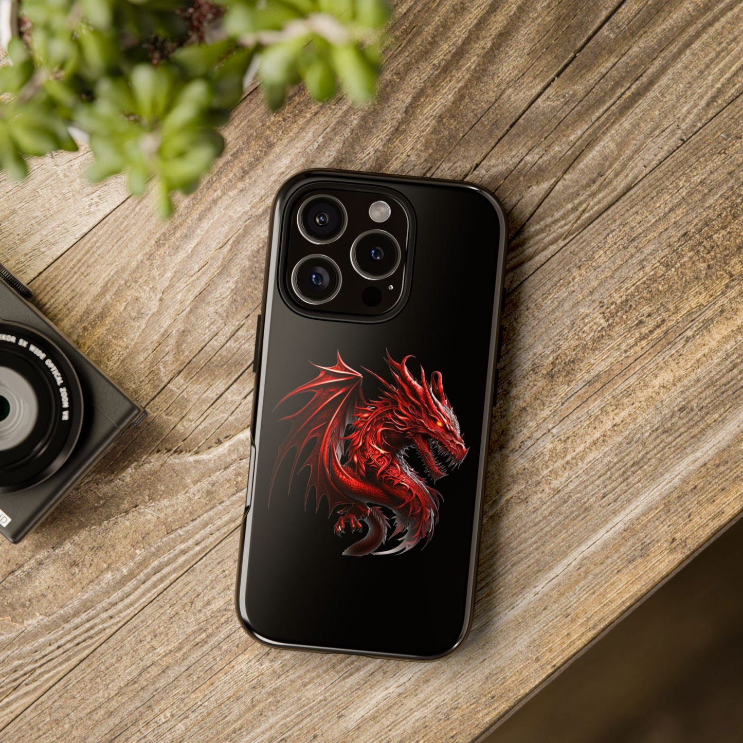 Red Dragon Phone Case, Fantasy Case, Tough Phone Cover, Gift for Gamers, Dragon Lover, Unique Mobile Accessory